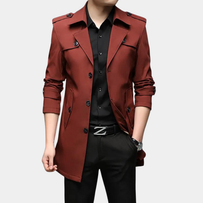 Modern trench coat for men