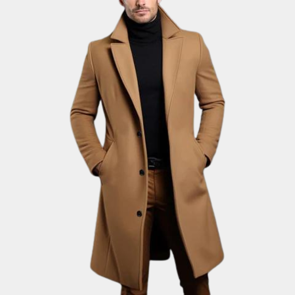 Modern long coat for men