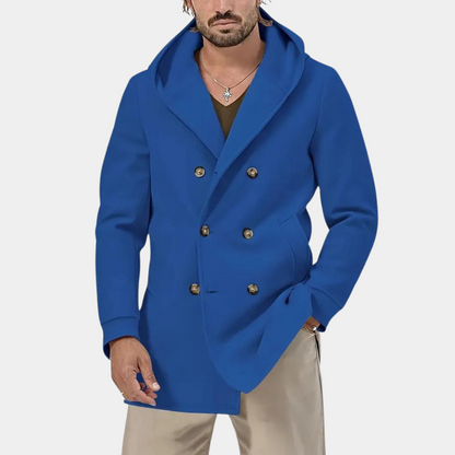 Men's Casual Hooded Trench Coat