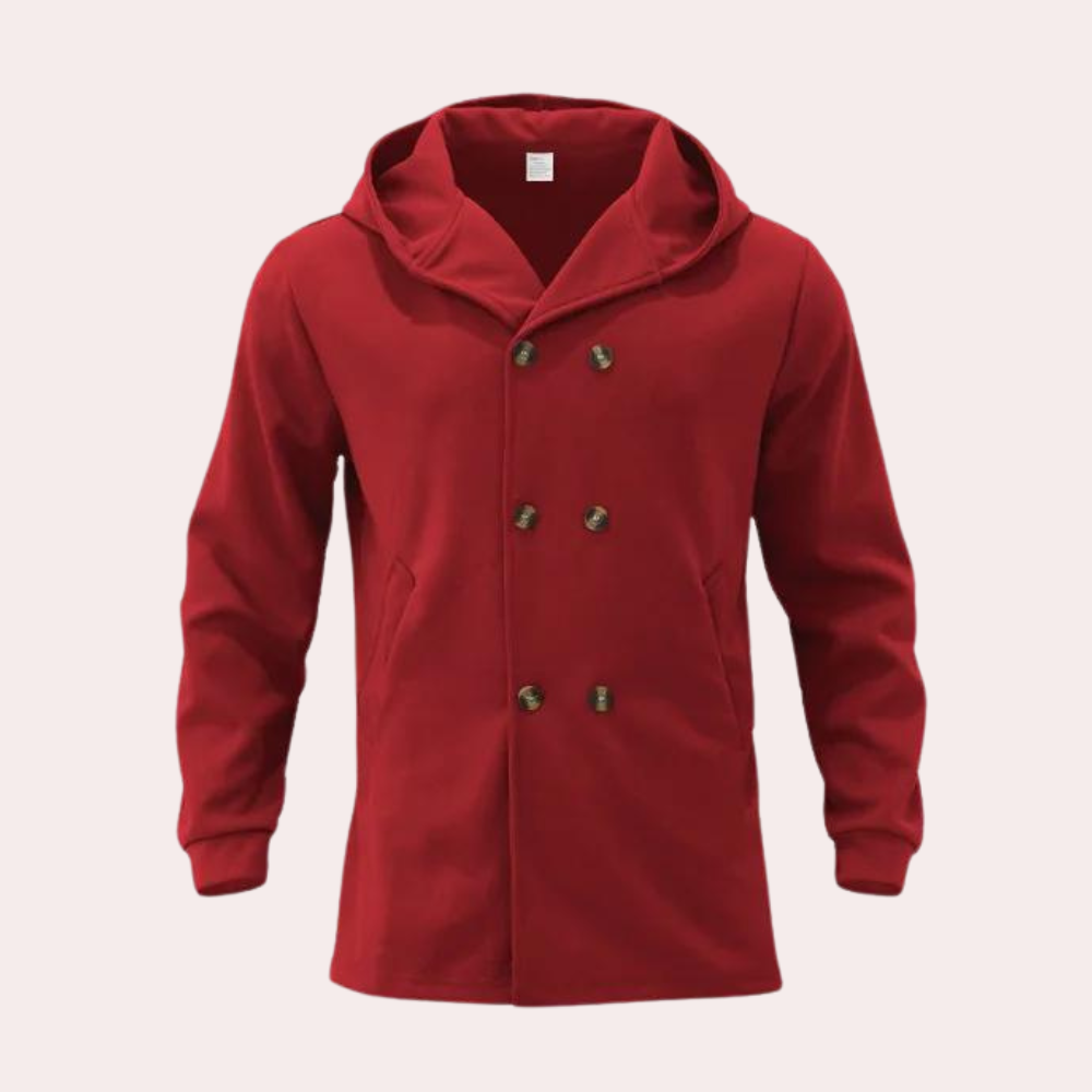 Men's Casual Hooded Trench Coat