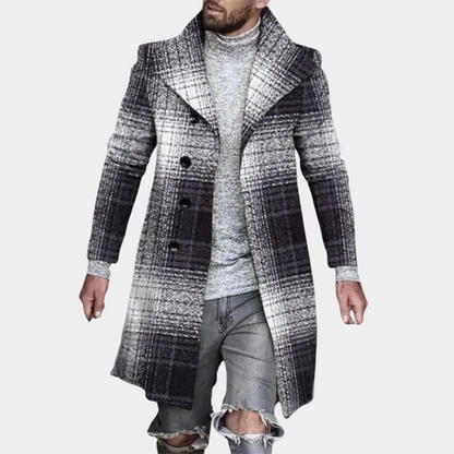 Mid-length stylish coat for men