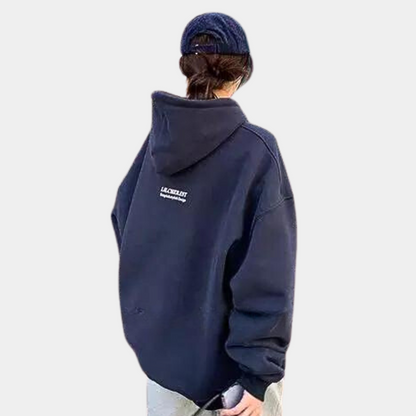 Warm and printed women's hoodie