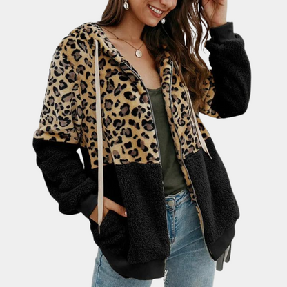 Women's leopard print hood