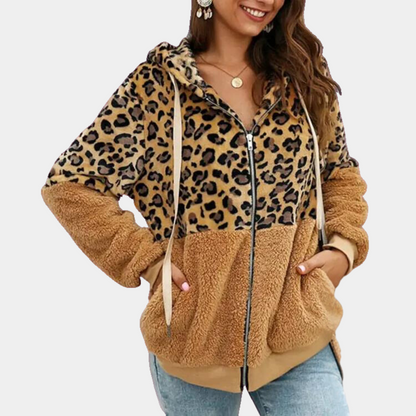 Women's leopard print hood