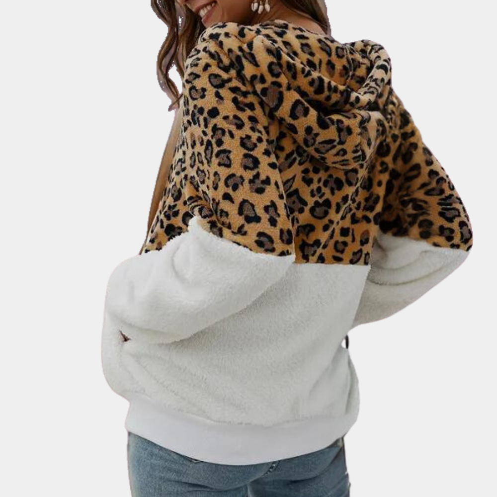 Women's leopard print hood