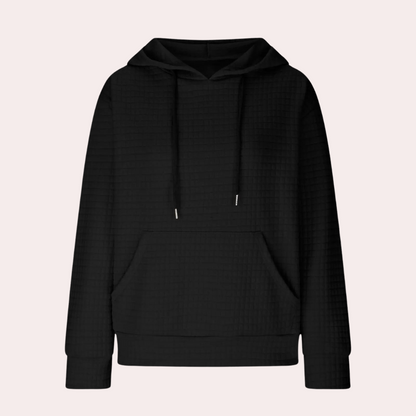 Casual hooded pullover with drawstring for women