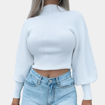 Elegant women's sweater with long sleeves