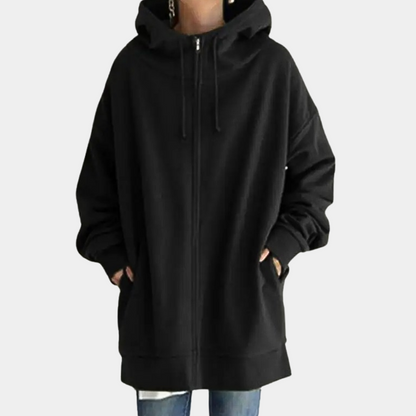 Stylish zip-up hoodie for women