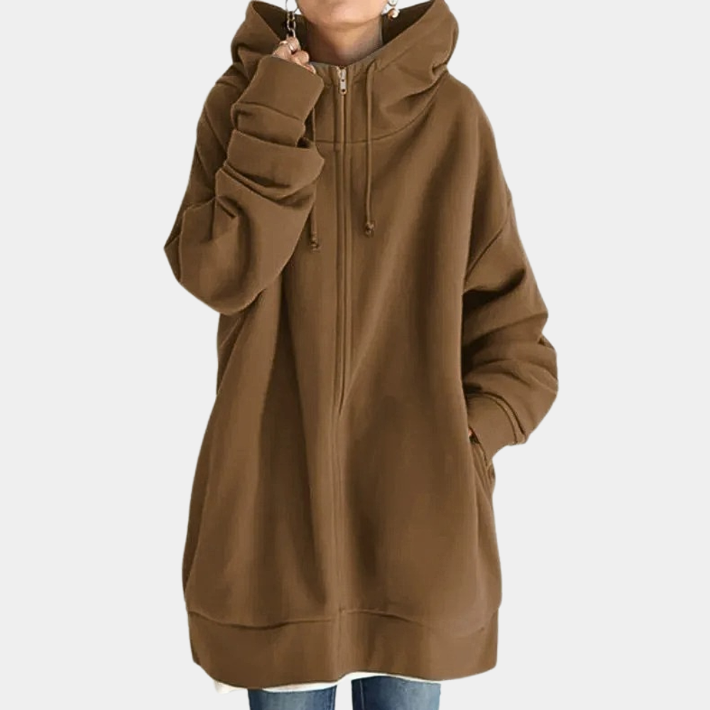 Stylish zip-up hoodie for women