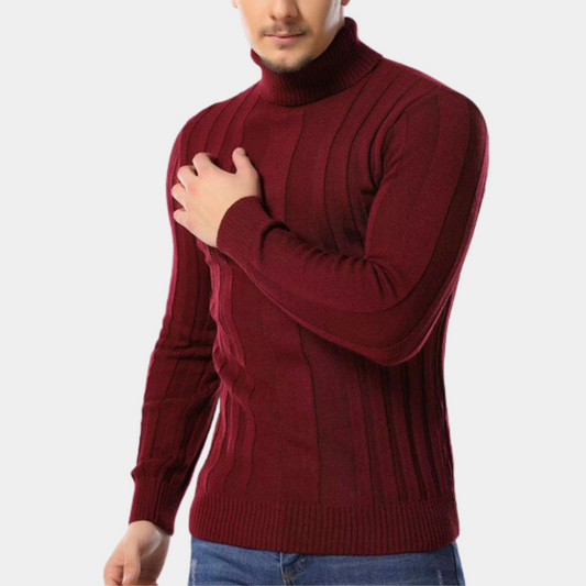 Warm turtleneck sweater for men