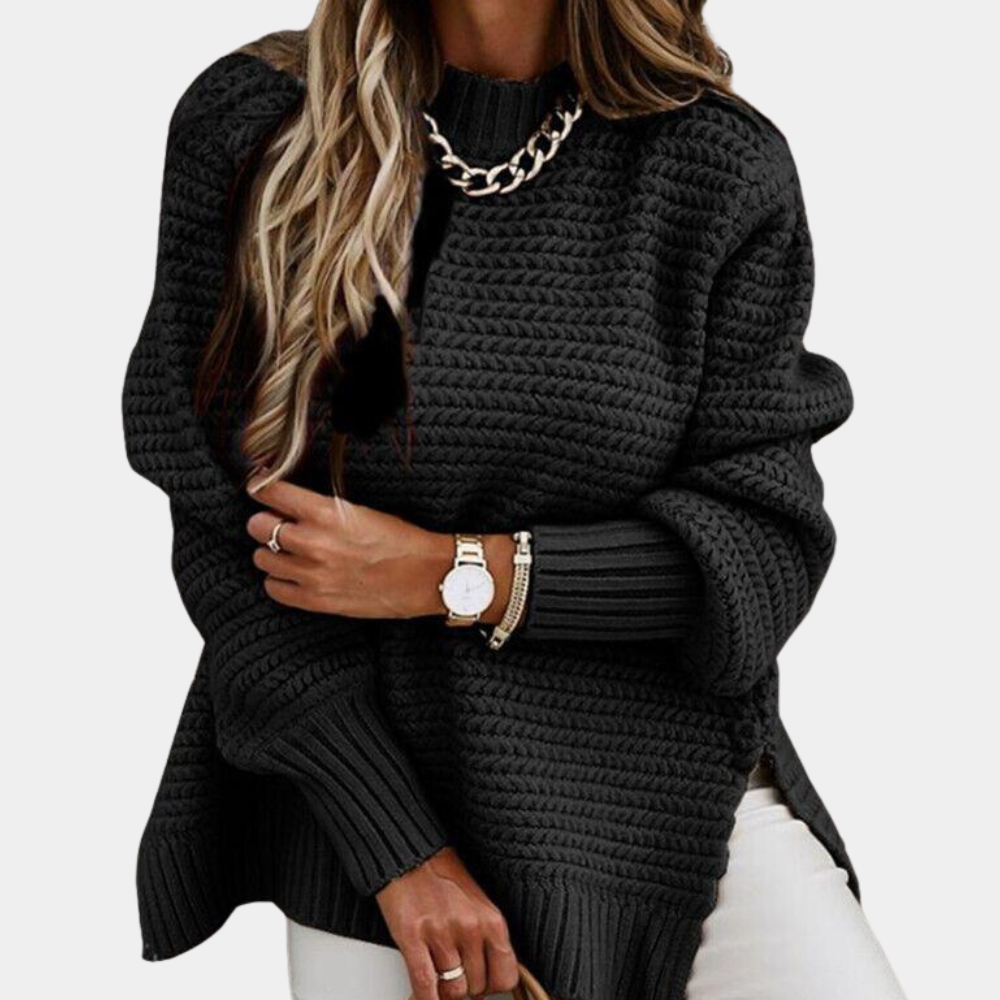 Stylish knitted women's sweater