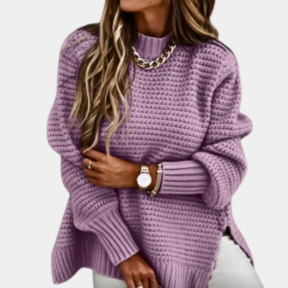 Stylish knitted women's sweater