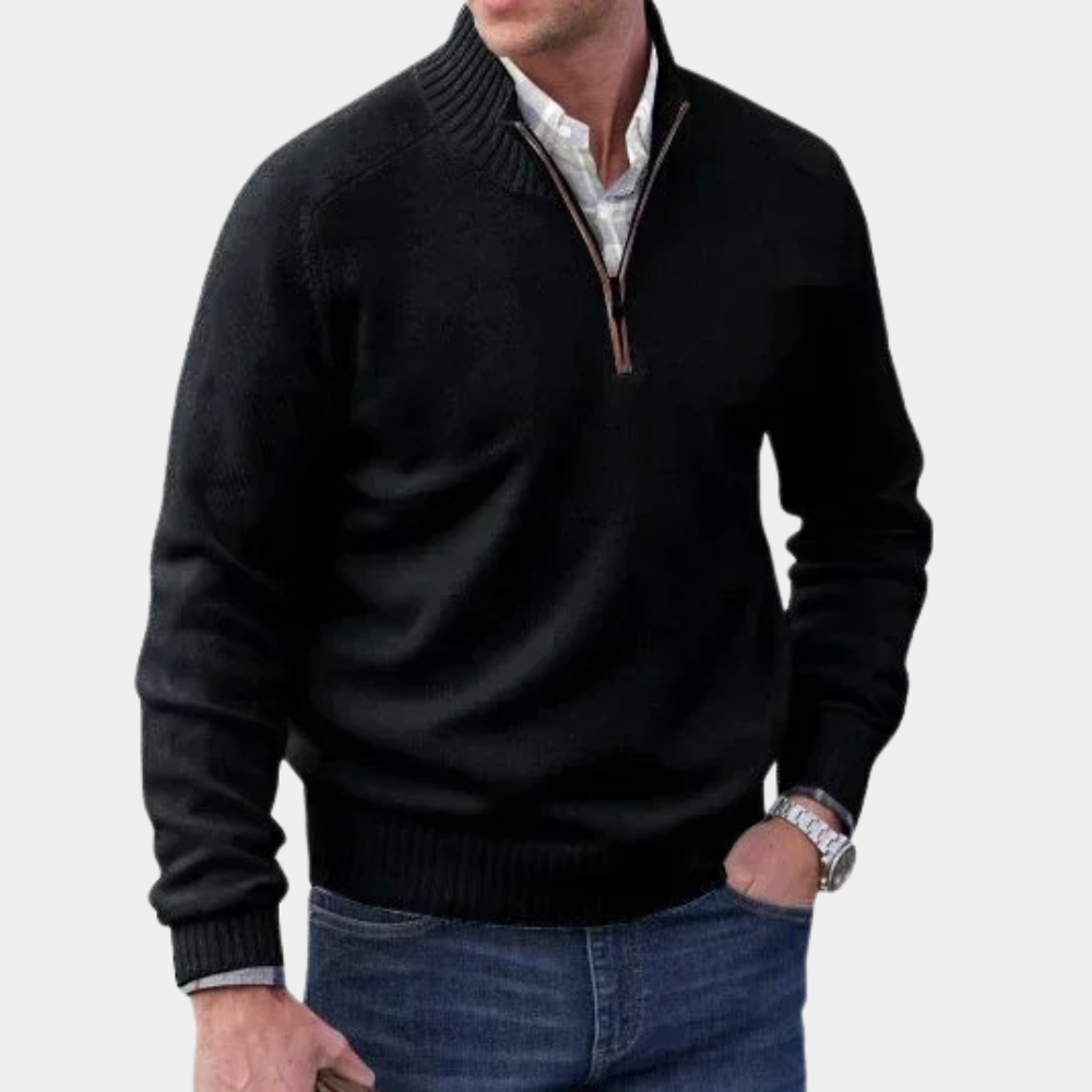 Stylish zip-up sweater for men