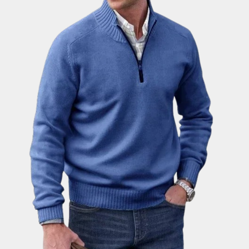 Stylish zip-up sweater for men