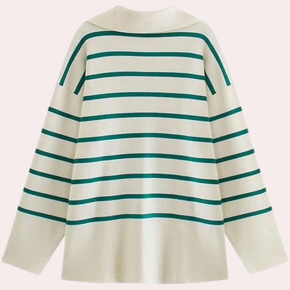 Striped oversized women's sweater