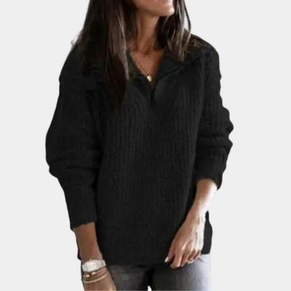 Adrianna - Chic Comfort Half Zip Sweater for Women