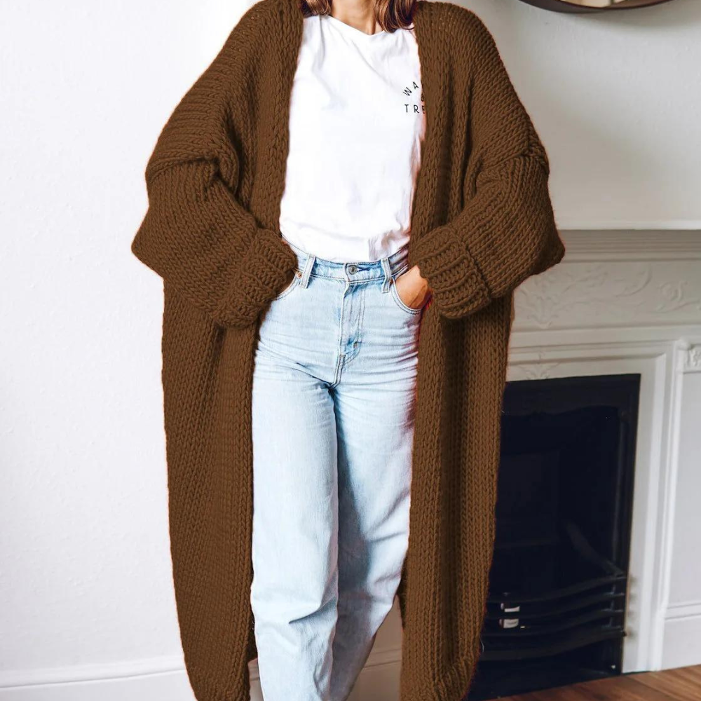 Zandra | Long knitted winter coat