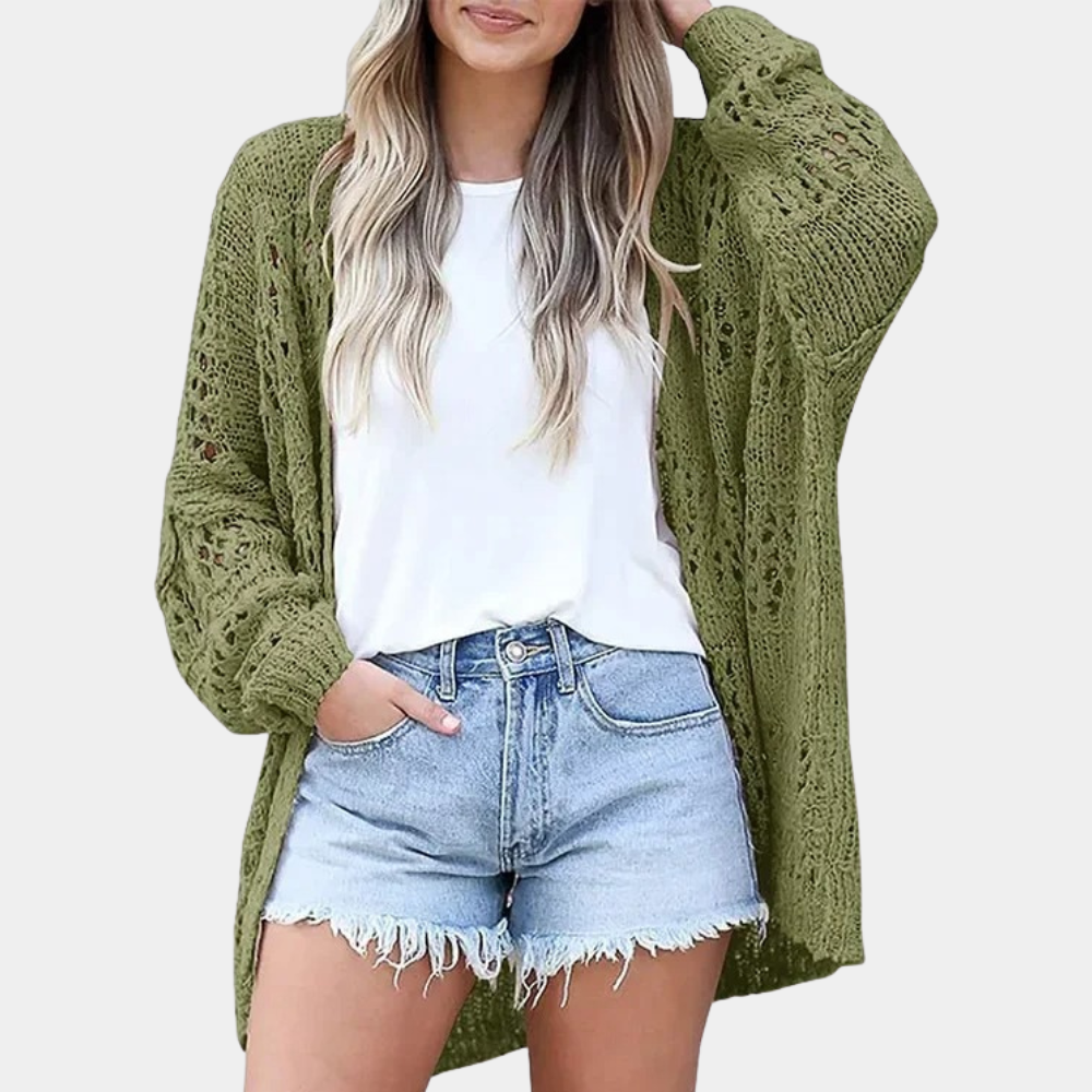 Yeva | Knitted cardigan for women with pattern 