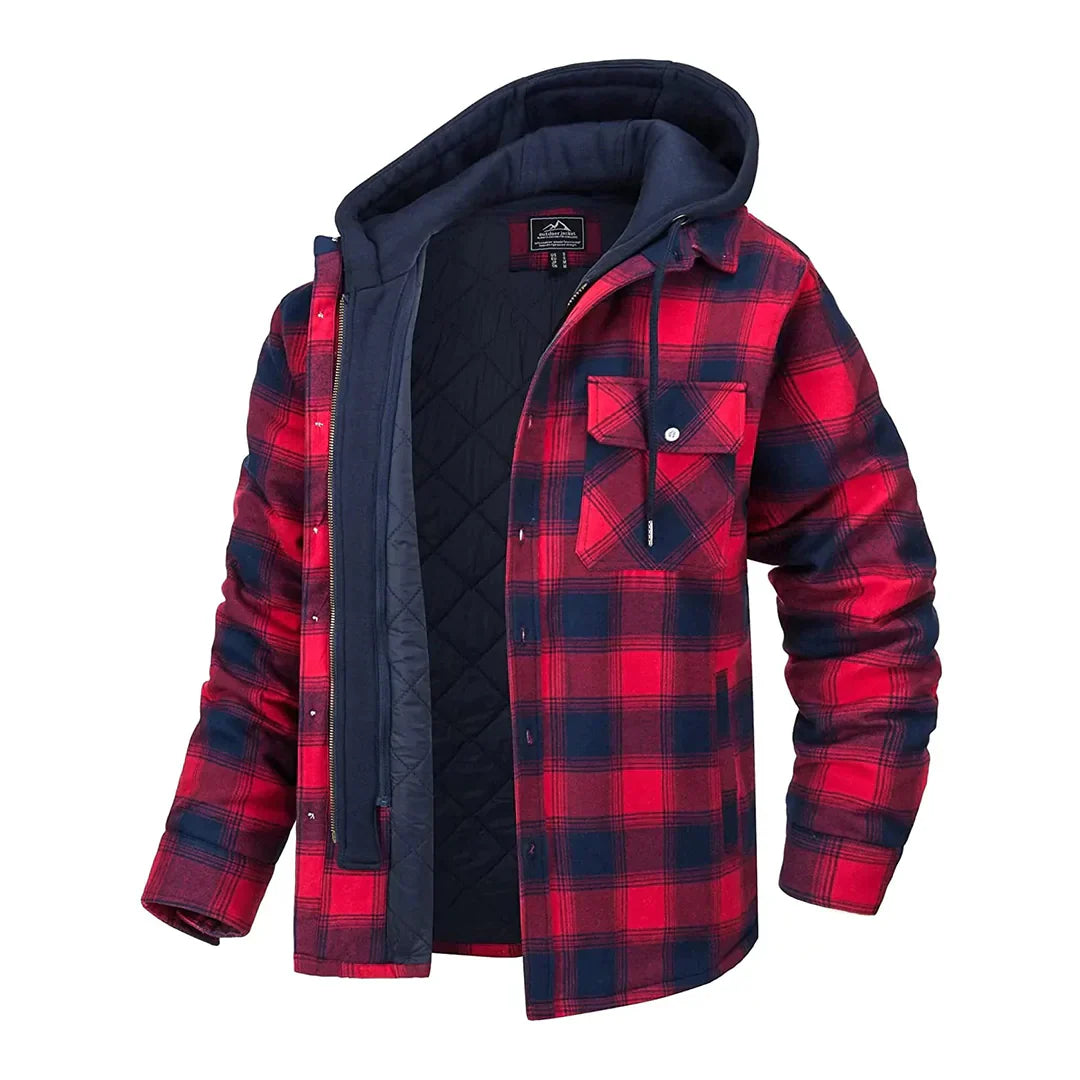 FLORIAN - Men's Checked Hooded Jacket