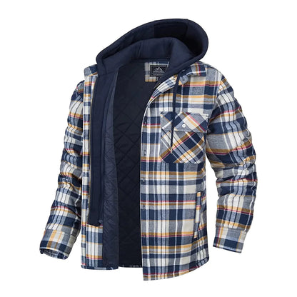 FLORIAN - Men's Checked Hooded Jacket