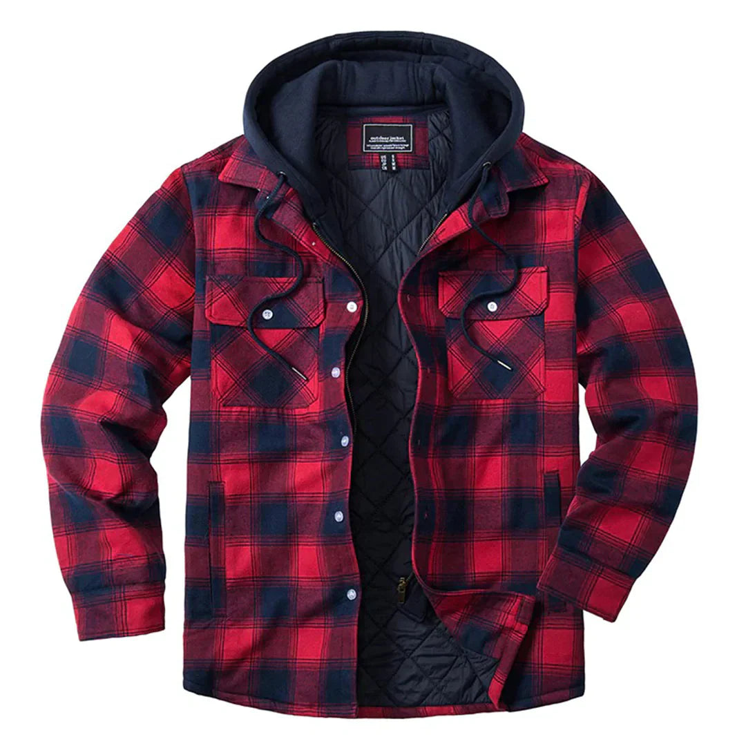 FLORIAN - Men's Checked Hooded Jacket