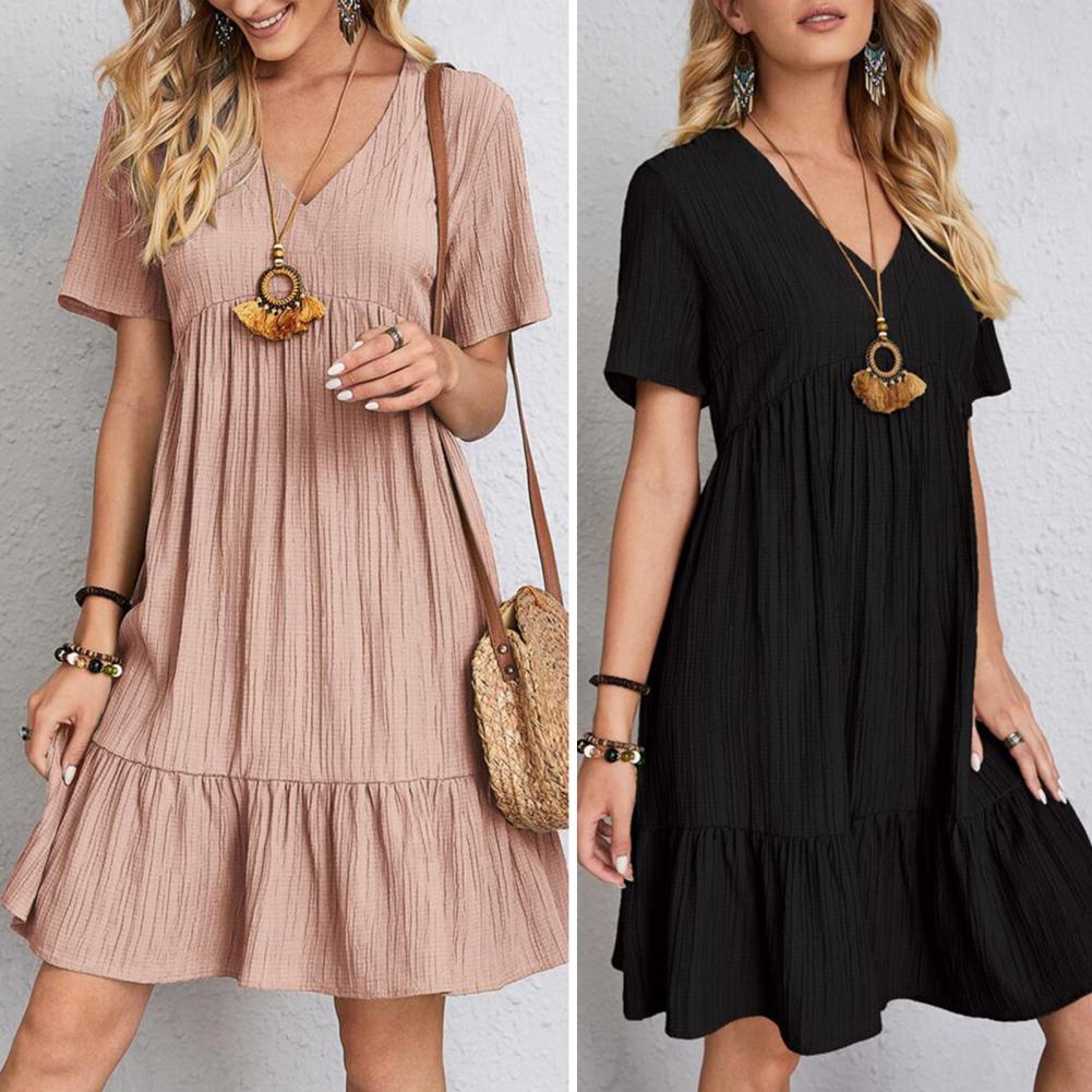 Clarissa™ V-Neck Wide Dress | 50% Off Today Only