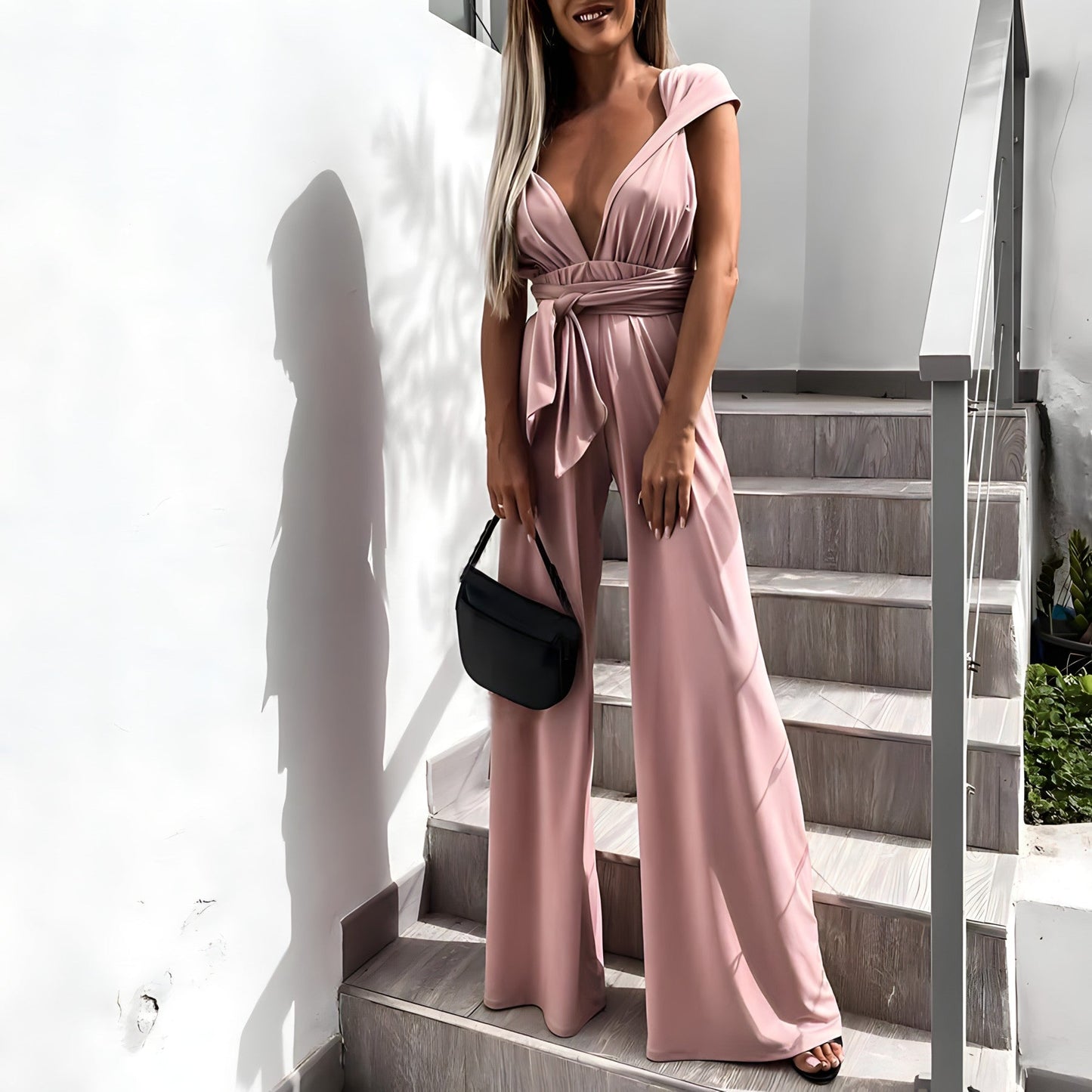 Blake - Zomerse jumpsuit met wijde broekspijpen