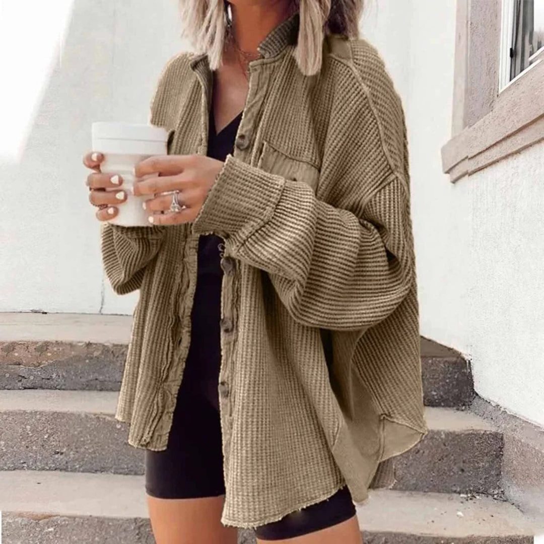 HADLY - Loose rib knitted cardigan