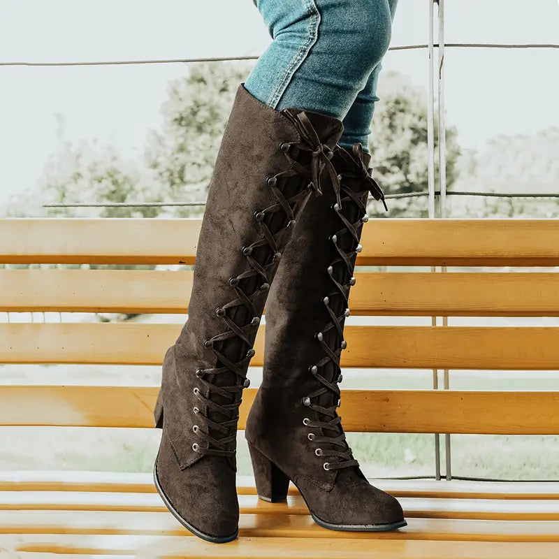 LEONA - Women's boots with thick heel