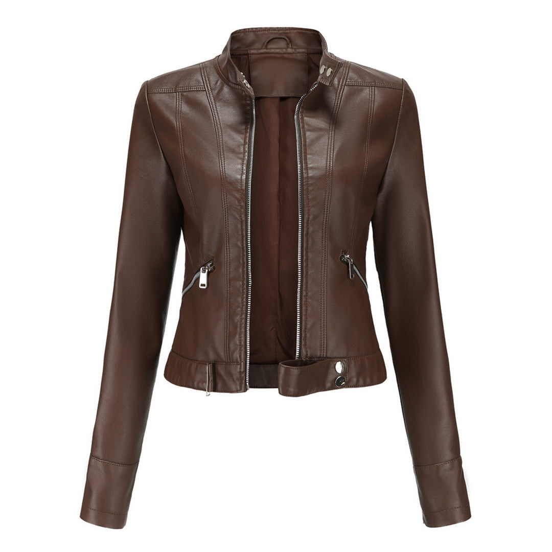 OXANA - Short leather jacket for women