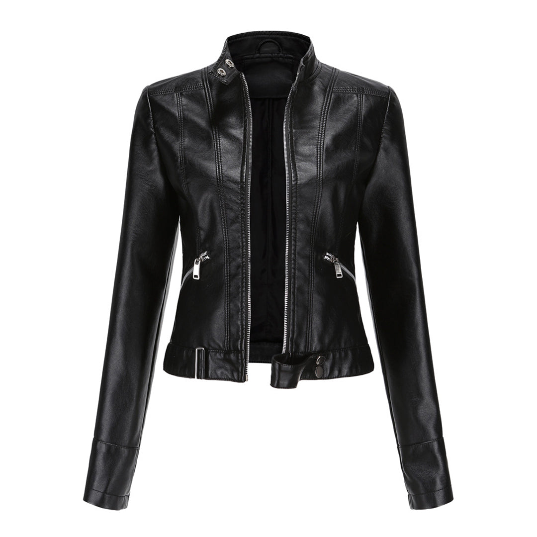 OXANA - Short leather jacket for women