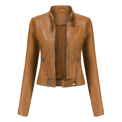 OXANA - Short leather jacket for women