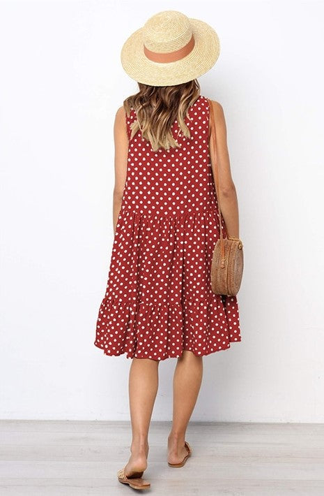 Natalia Dress | Effortlessly Stylish: Embrace comfort in our Casual Polka Dot Dress 