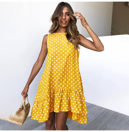 Natalia Dress | Effortlessly Stylish: Embrace comfort in our Casual Polka Dot Dress 