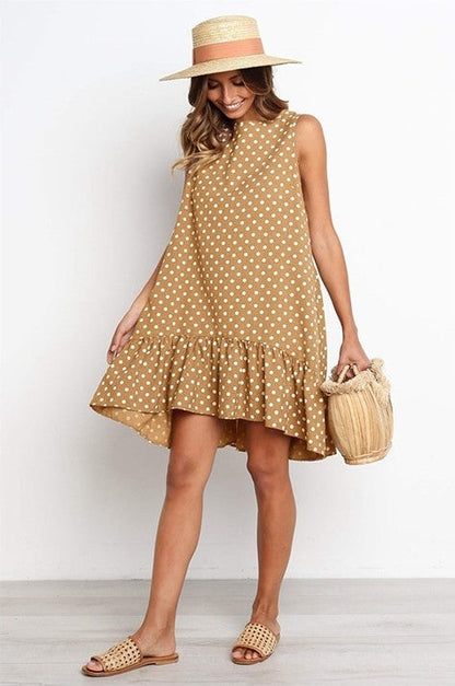 Natalia Dress | Effortlessly Stylish: Embrace comfort in our Casual Polka Dot Dress 