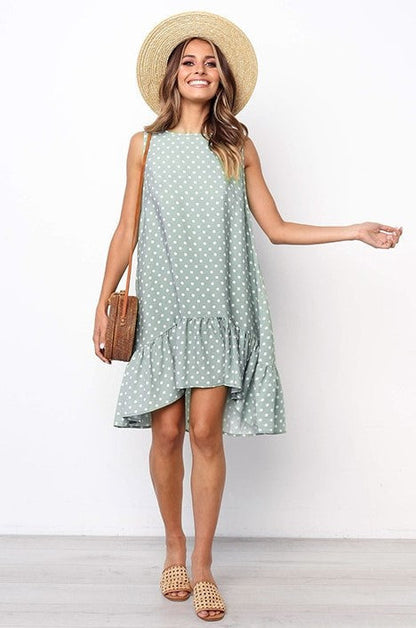 Natalia Dress | Effortlessly Stylish: Embrace comfort in our Casual Polka Dot Dress 