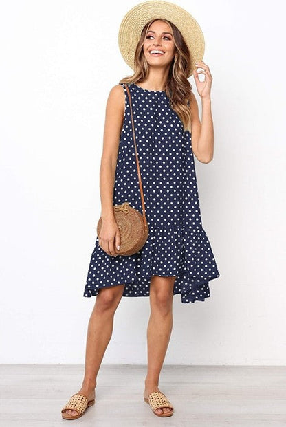 Natalia Jurk | Moeiteloos Stijlvol: Omarm comfort met onze Casual Polka Dot Dress