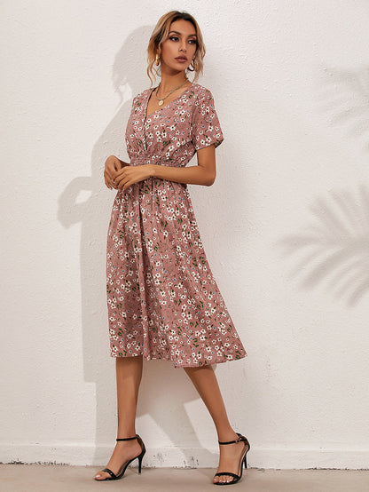 Farah | Elegant summer dress with floral print 