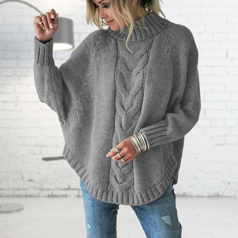 VERICA - Long chunky knit sweater for women