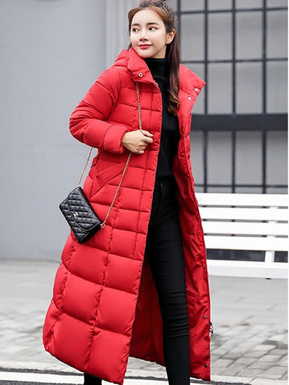 Lena – Fashionable Long Winter Coat with Belt for Style-Conscious Women