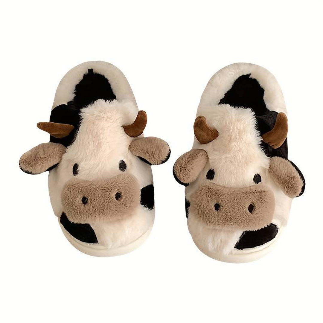 NICOLE - Warm cow slippers