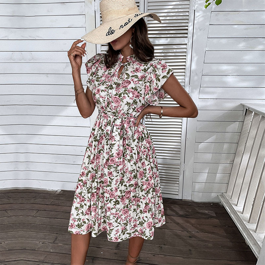 CAPUCINE - Stylish floral dress