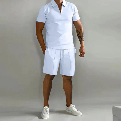 Lorenzo Two Piece Set | Luxury Polo and Shorts Summer Set for Men