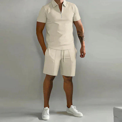 Lorenzo Two Piece Set | Luxury Polo and Shorts Summer Set for Men