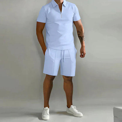 Lorenzo Two Piece Set | Luxury Polo and Shorts Summer Set for Men