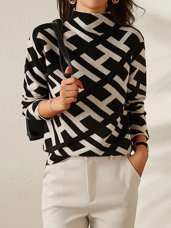 Denise | Geometric pattern sweater 